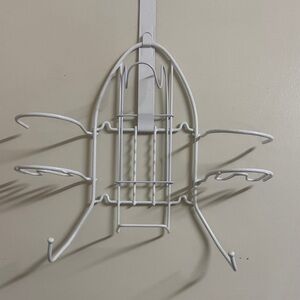 White Over the Door Ironing Organizer Rack